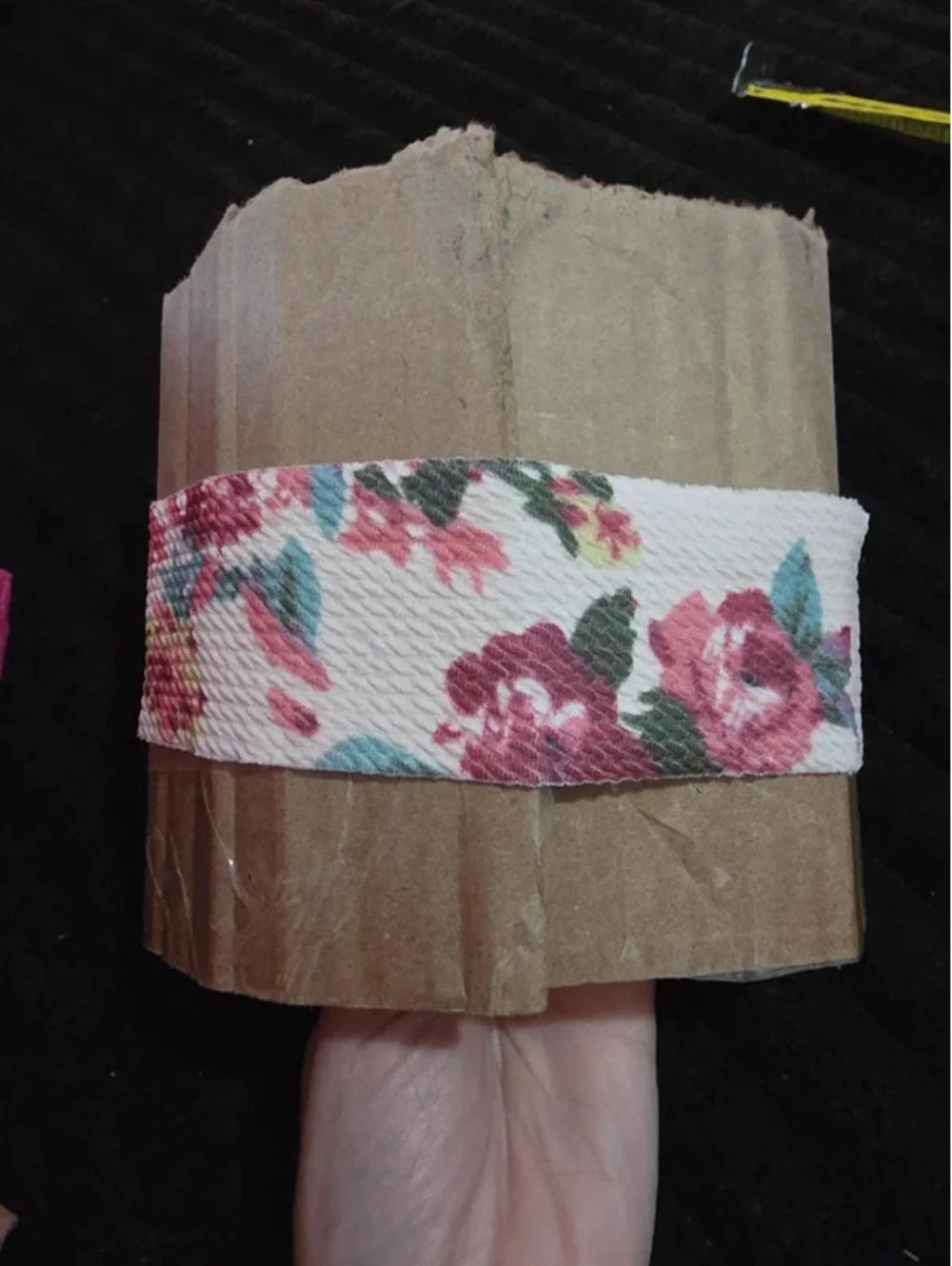 Light pink floral bow/headwrap